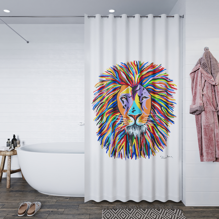 AF305122HLewisMcZoo-Shower Curtain