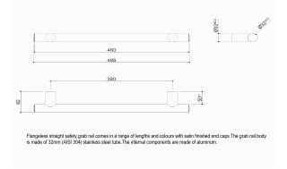 Tech 480mm Grab Rail