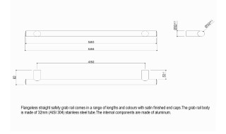 Tech 580mm Grab Rail