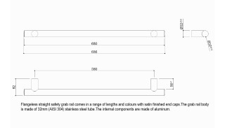 Tech 680mm Grab Rail