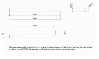 Tech 380mm Grab Rail